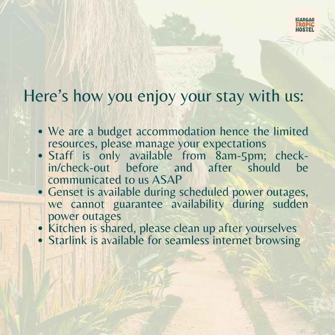 Siargao Tropic Hostel General Luna  Extérieur photo